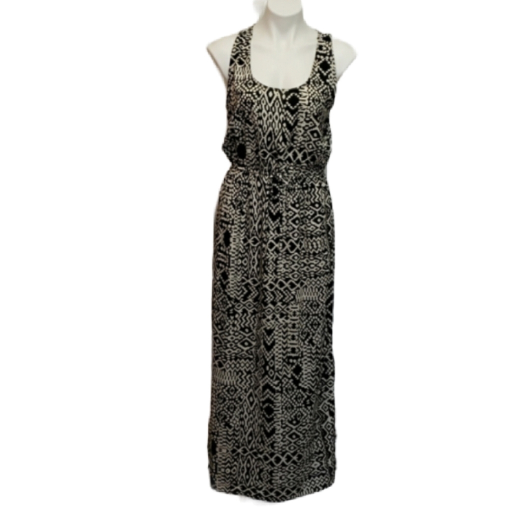 Speed Control New York Maxi Dress Women's Size Large Black White